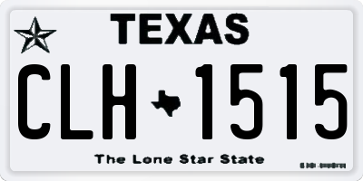 TX license plate CLH1515