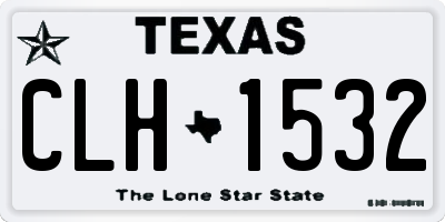 TX license plate CLH1532