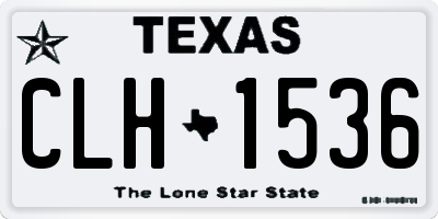 TX license plate CLH1536