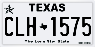 TX license plate CLH1575