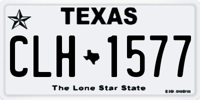 TX license plate CLH1577