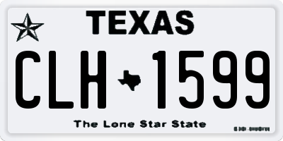 TX license plate CLH1599