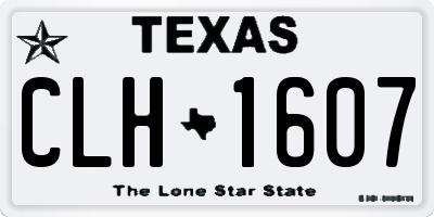 TX license plate CLH1607