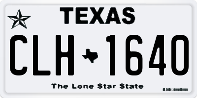 TX license plate CLH1640