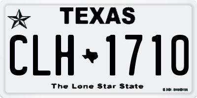TX license plate CLH1710
