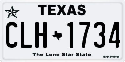 TX license plate CLH1734