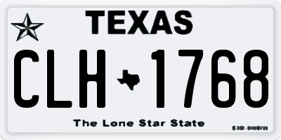 TX license plate CLH1768