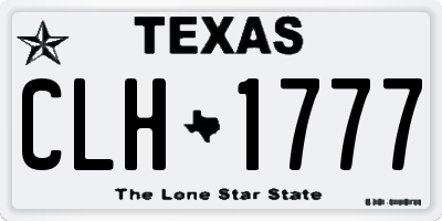 TX license plate CLH1777