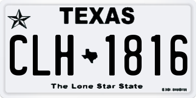 TX license plate CLH1816