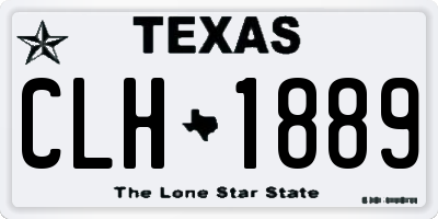 TX license plate CLH1889