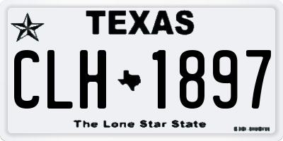 TX license plate CLH1897