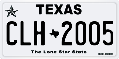 TX license plate CLH2005
