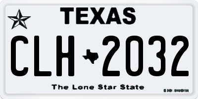 TX license plate CLH2032