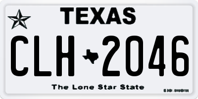 TX license plate CLH2046