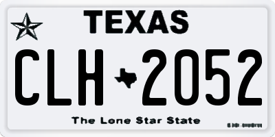 TX license plate CLH2052