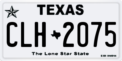 TX license plate CLH2075