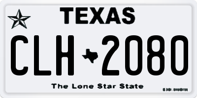 TX license plate CLH2080