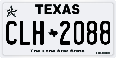 TX license plate CLH2088