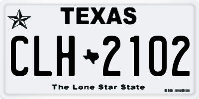 TX license plate CLH2102