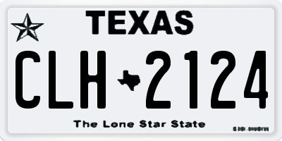 TX license plate CLH2124