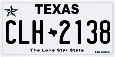 TX license plate CLH2138