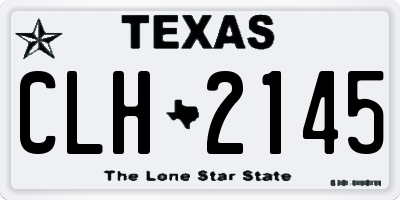 TX license plate CLH2145