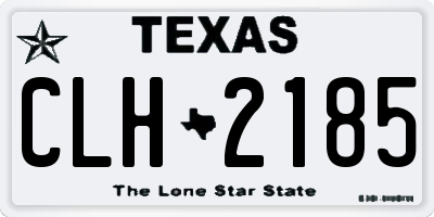 TX license plate CLH2185