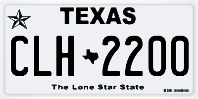 TX license plate CLH2200