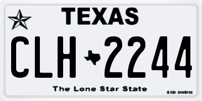 TX license plate CLH2244