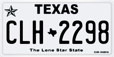TX license plate CLH2298
