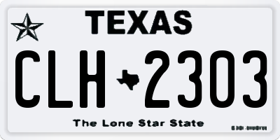 TX license plate CLH2303