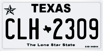 TX license plate CLH2309