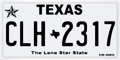 TX license plate CLH2317