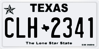 TX license plate CLH2341