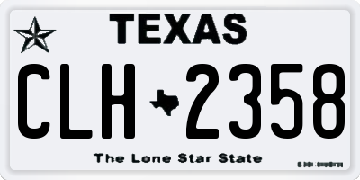 TX license plate CLH2358
