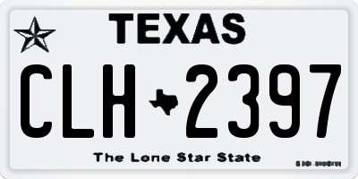 TX license plate CLH2397