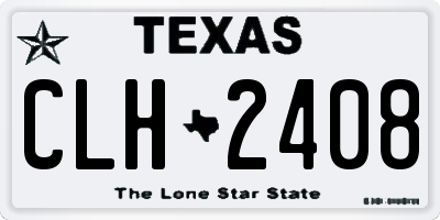 TX license plate CLH2408