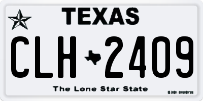 TX license plate CLH2409