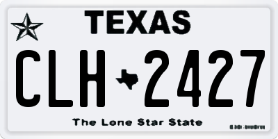 TX license plate CLH2427