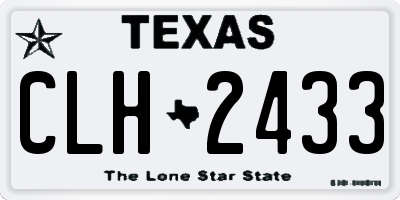 TX license plate CLH2433