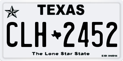 TX license plate CLH2452