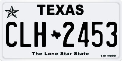TX license plate CLH2453