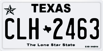 TX license plate CLH2463