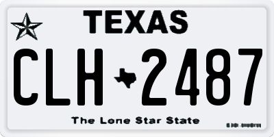 TX license plate CLH2487
