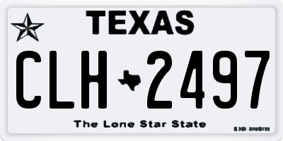 TX license plate CLH2497