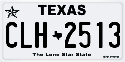 TX license plate CLH2513