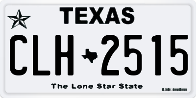 TX license plate CLH2515
