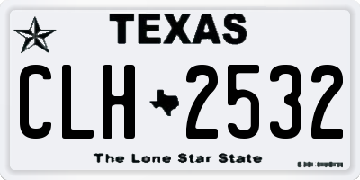 TX license plate CLH2532