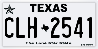 TX license plate CLH2541