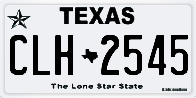 TX license plate CLH2545